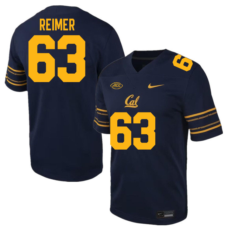 Men #63 Rush Reimer California Golden Bears ACC Conference College Football Jerseys Stitched Sale-Na